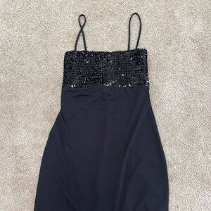 XOXO Black Sequin Dress